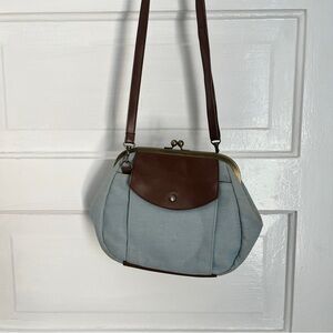 Elegant Brown and Gray Women's Handbag
